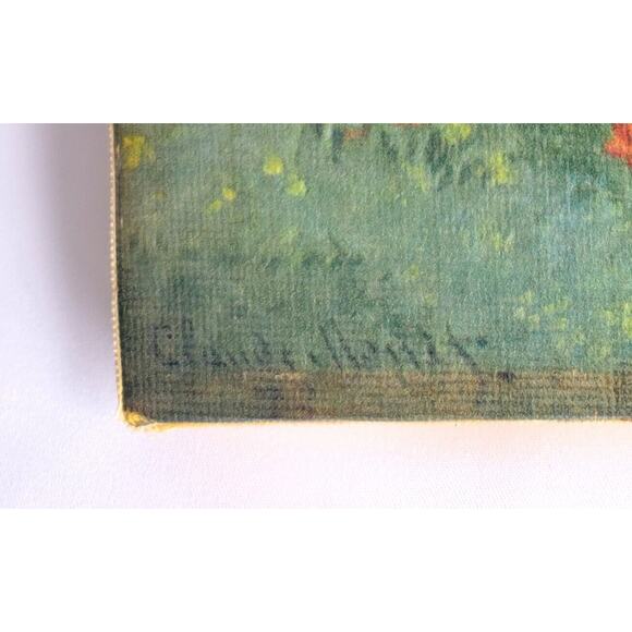 Monet's Poppies Les Coquelicots Braun Edition 1958 Oil Painting Canvas Louvre - Picture 3 of 5